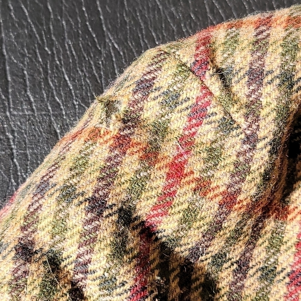 Christy's London Vintage Haymarket %100 lambswool newsboy cap England plaid - Picture 4 of 7